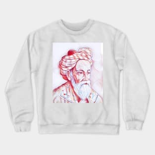 Omar Khayyam Portrait | Omar Khayyam Artwork | Line Art Crewneck Sweatshirt